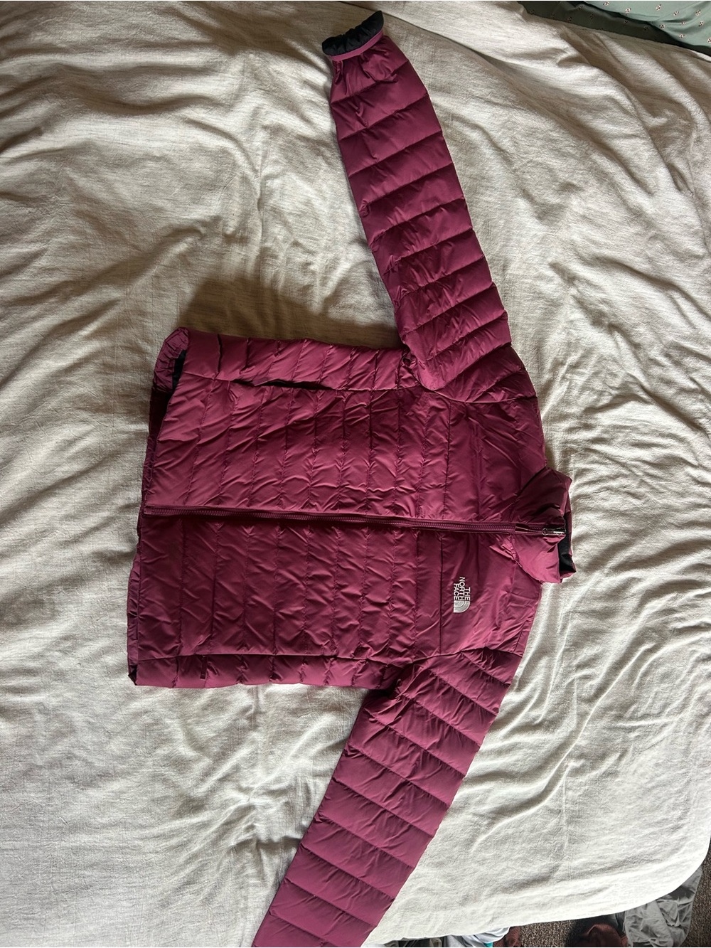 The North Face Puffer Jacket in Wine